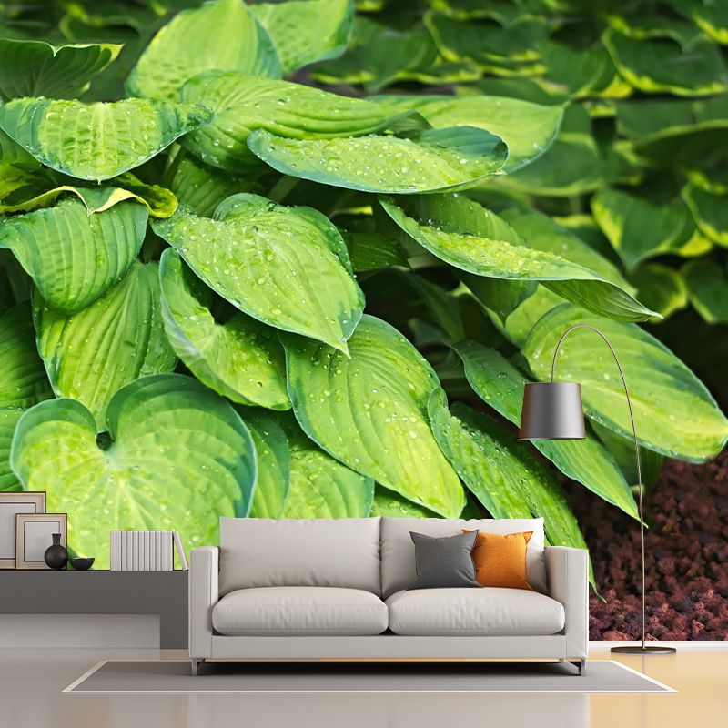 Leaf Plant Mural Stain Resistant for Dining Room Wall Decor, Made to Measure