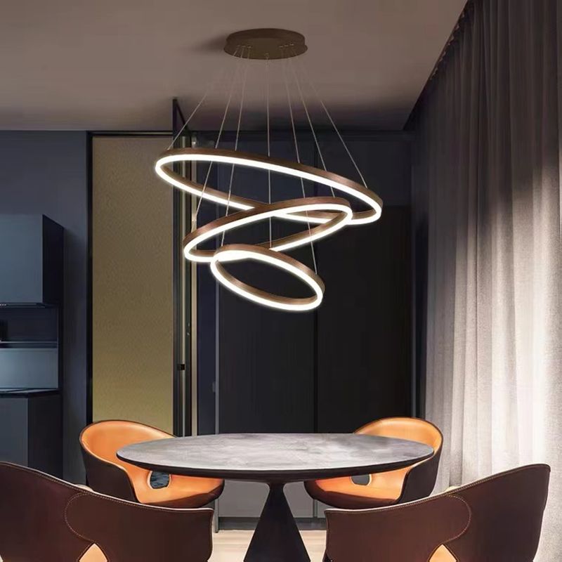 Metallring Kronleuchter Anhänger Licht moderner LED Hanging Anhänger Licht