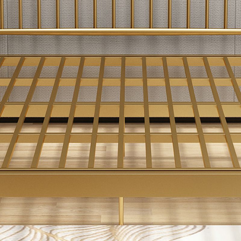 Iron Open-Frame Bed Contemporary Standard Bed with Metal Legs