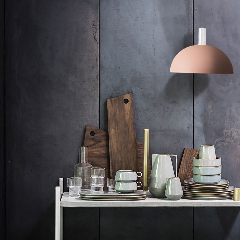 Ciondolo in stile moderno a pendente a forma di cupola in metallo 1 sospensione leggera