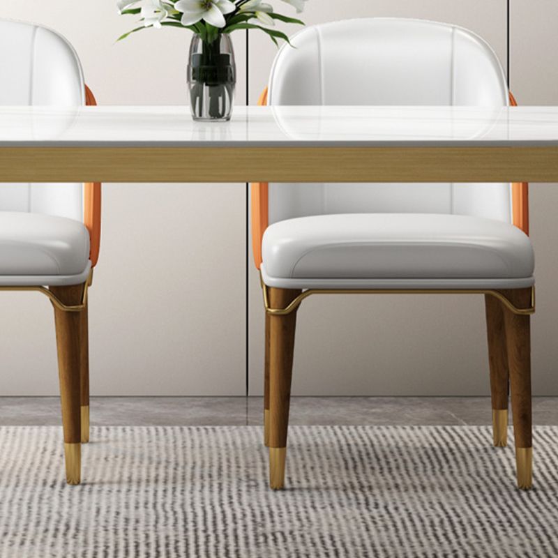 Scandinavian 1/2/5/7 Pieces Furniture Rectangle Stone Dining Table Set for Kitchen