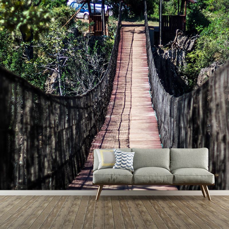 Environment Friendly Mural Wallpaper Wooden Bridge Photography Bedroom Wall Mural