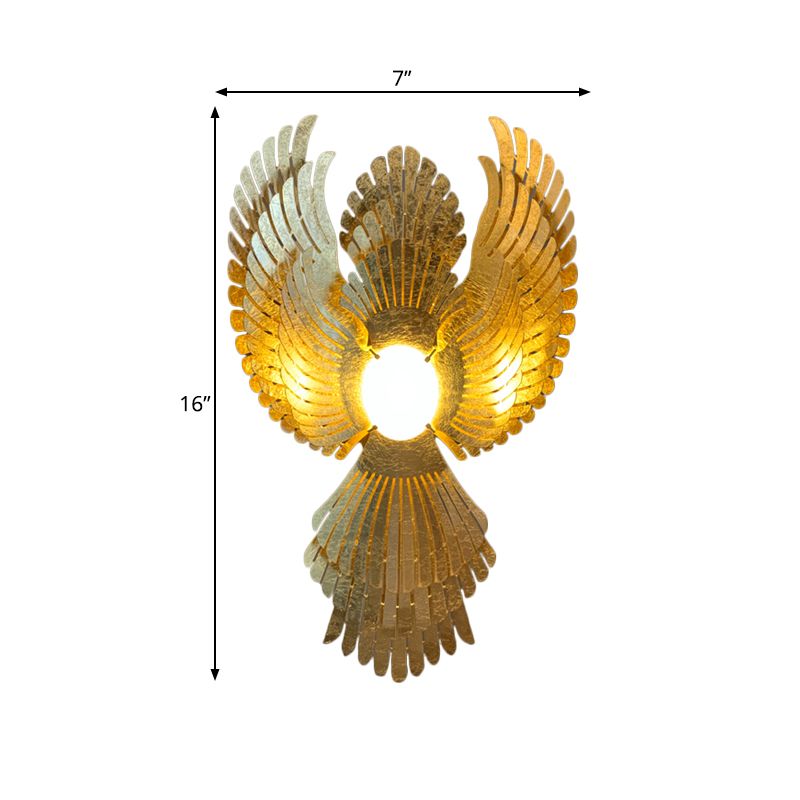 Metall Phoenix Wandleuchte Leuchte Art Deco 1 Leichte goldene Wandbeleuchtung für Wohnzimmer