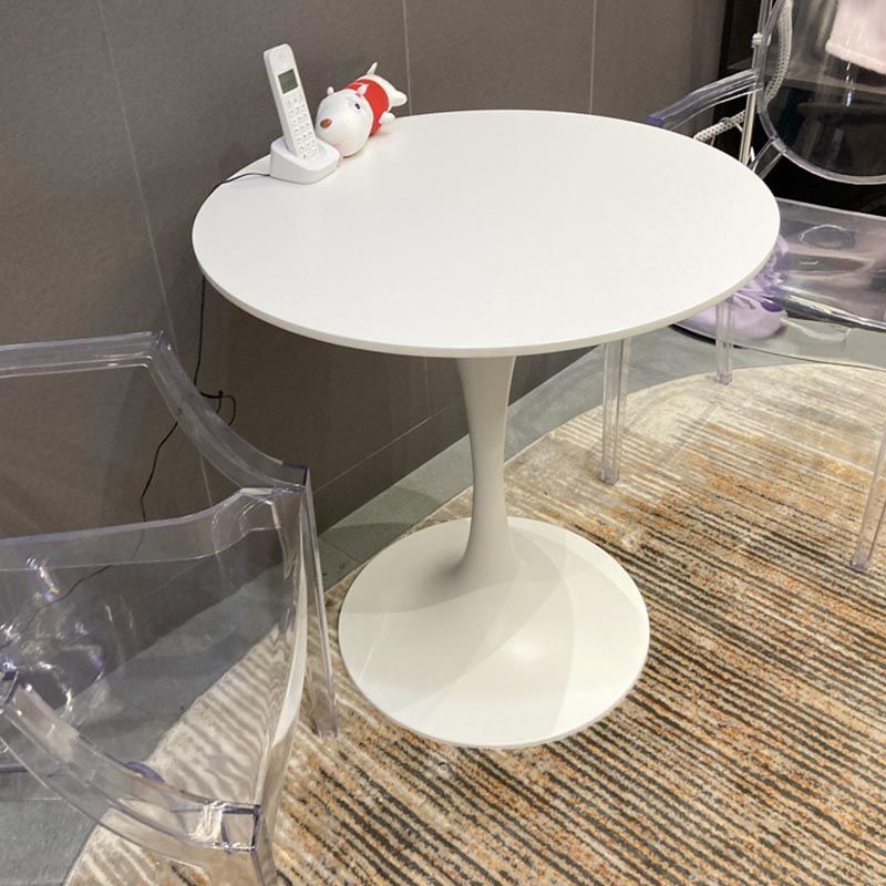 Stone Top Dining Table Modern Round Table with Pedestal Base