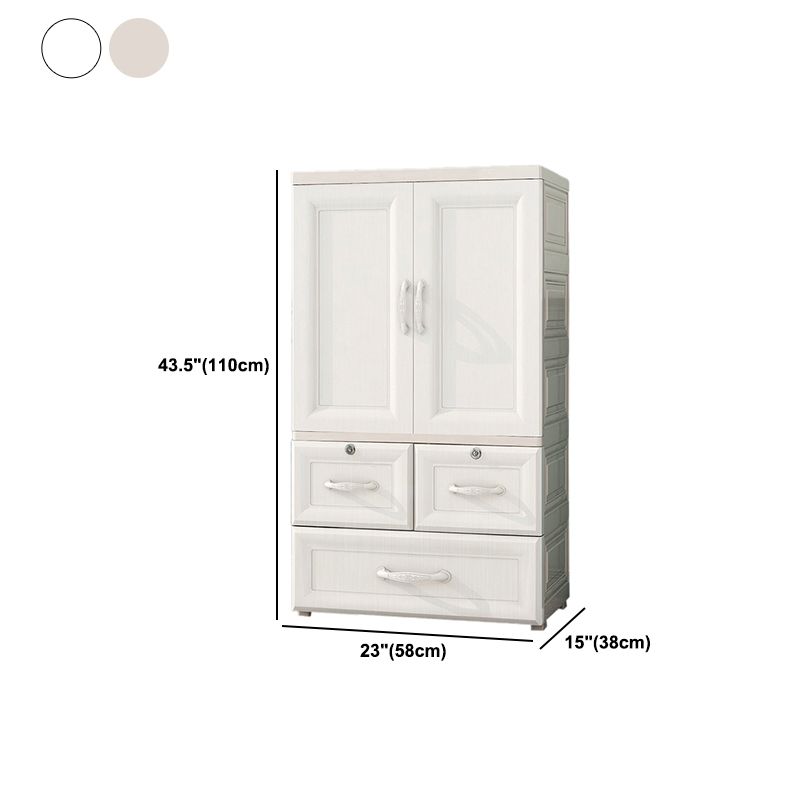 Bedroom Hinged Door Storage Cabinet Contemporary Plastic Cabinet