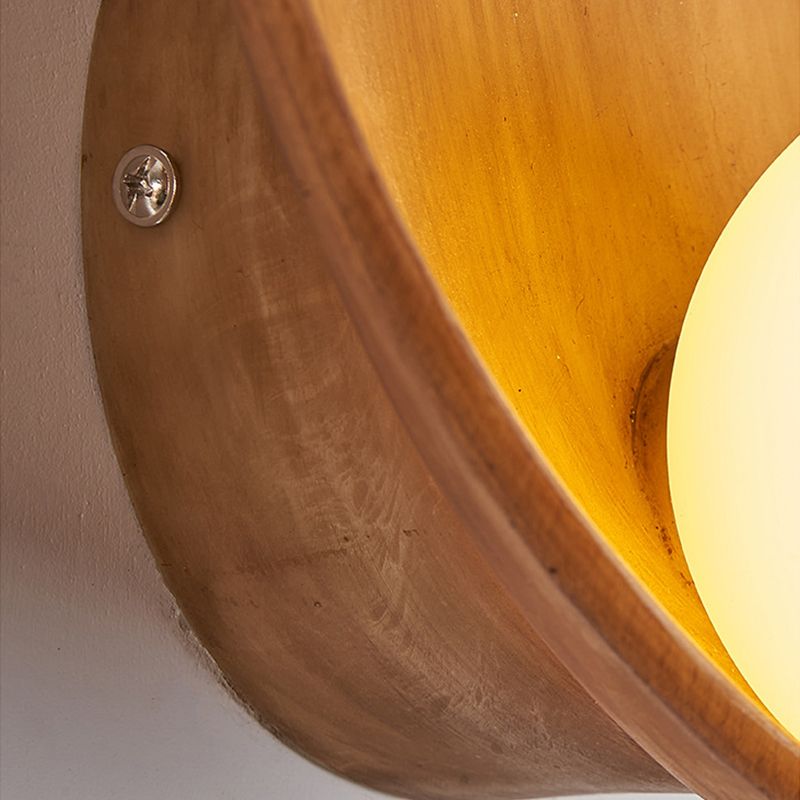 Modern Circular Wall Light Fixture 1 Light Wall Sconce for Bedroom