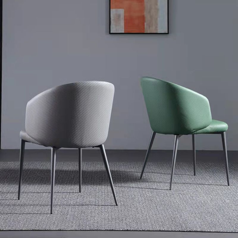 Modern Dining Chair with Metal Legs Upholstered Side Chair for Home