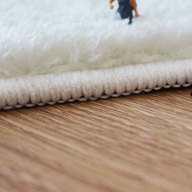 Modern Striped Rug Polyester Beige Rug Washable Rug for Home Decor