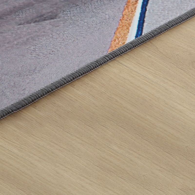 Simplicity Moderner Schlafzimmerteppich, dunkle Farbe, geometrisches Design, Innenteppich, Polyester, schmutzabweisender Teppich für die Inneneinrichtung