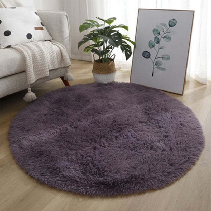 Simplicité salon Carpet Couleur Couleur de tapis Polyester Shag Tapis avec un support sans glissement