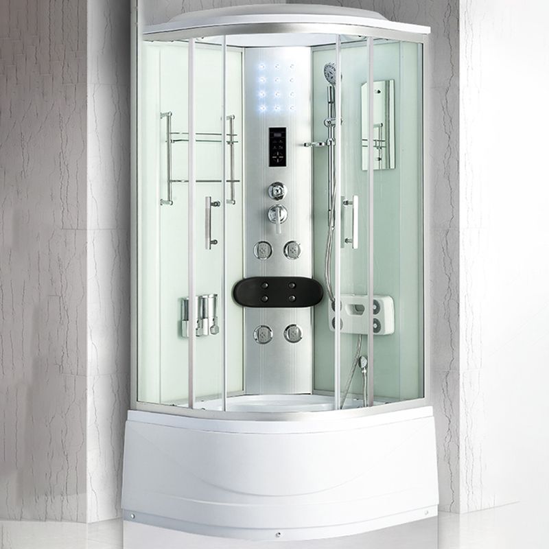 Round Shower Stall Tempered Glass Shower Stall with Rain Shower