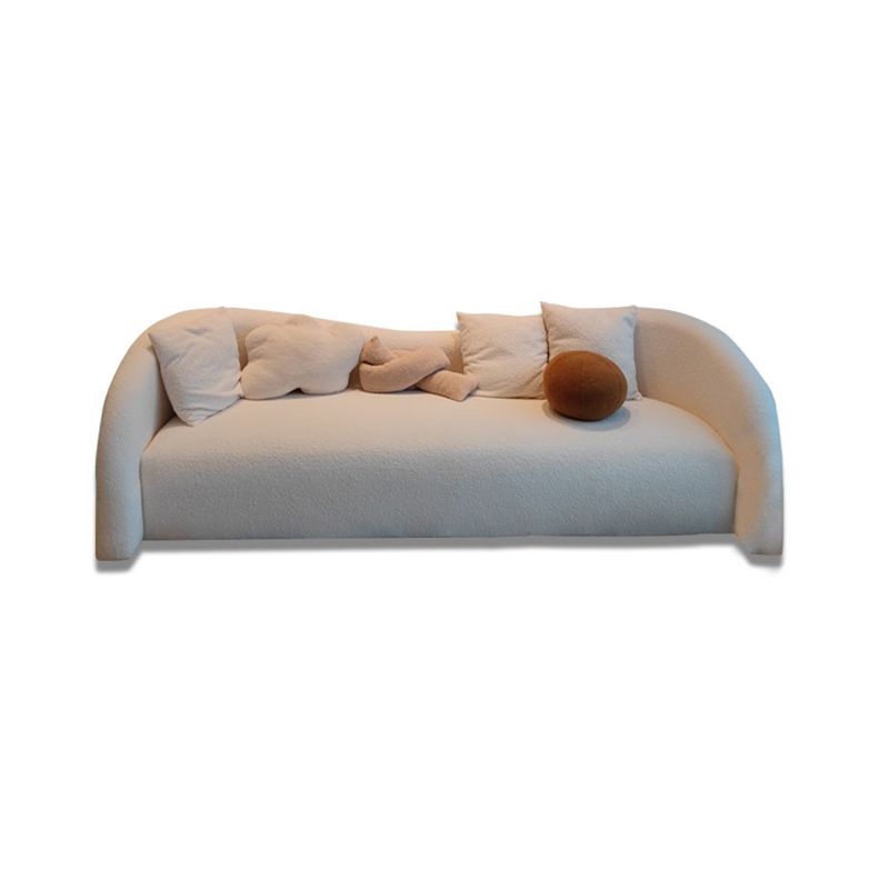 Stationary Sofa Living Room Tuxedo Arm Loveseat with Pillows