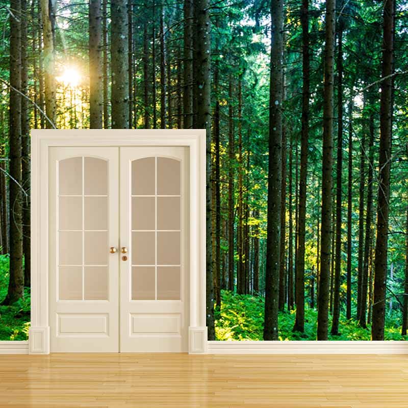 Mildew Resistant Wall Mural Wallpaper Forest Landscapes Pattern for Room