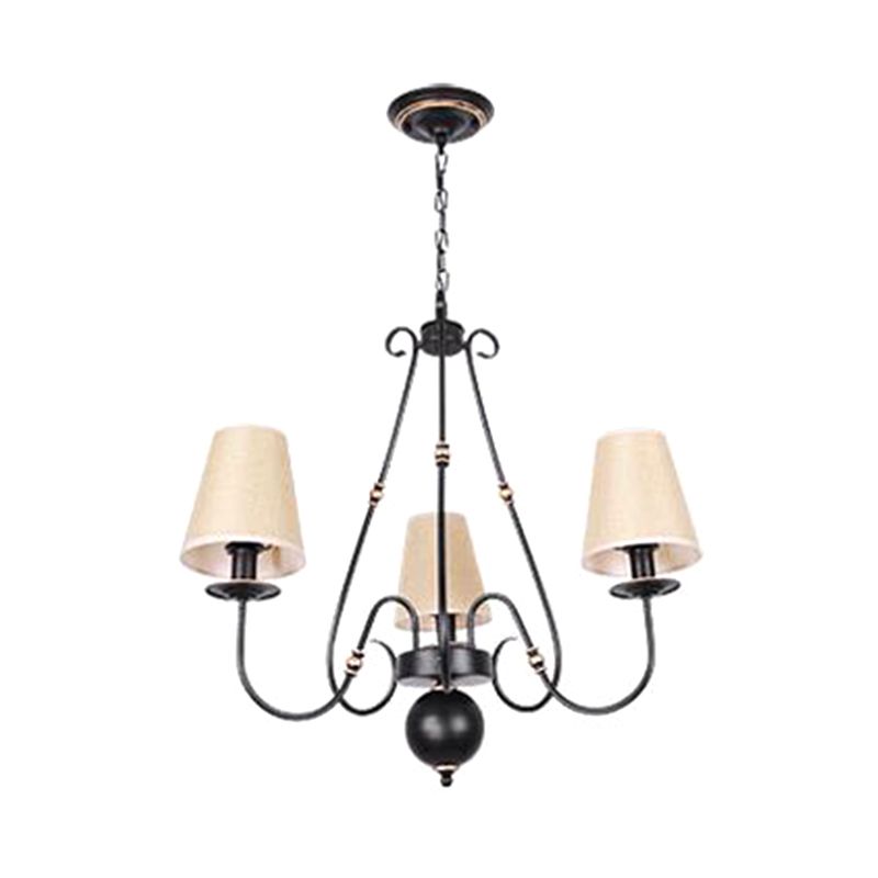 Braccio vorticoso soggiorno soffitto lampadario in tessuto classico 3/4/6 luci appiccicogene