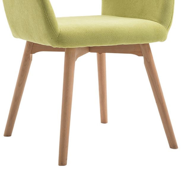 Silla escandinava de madera para comedor, cocina, sillón con respaldo abierto