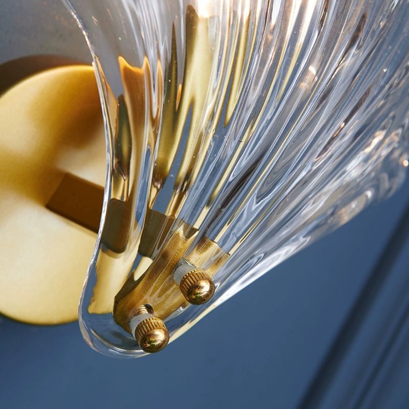 Creative Wall Light Fixture Nordic Wall Light Sconce with Glass Shade for Bedroom
