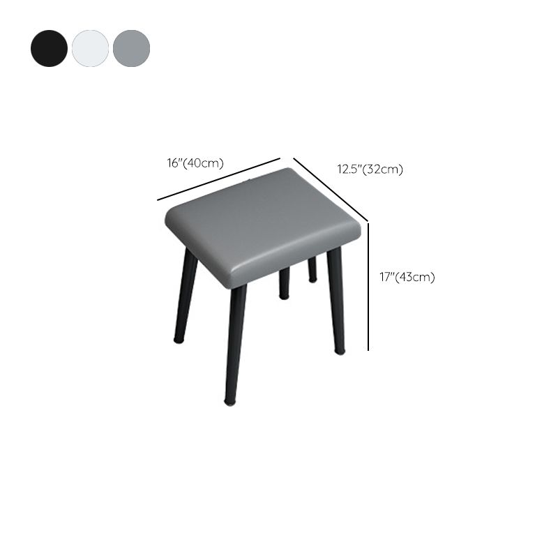 Contemporary Stone Vanity, Storage Drawer With Stool, Black/White