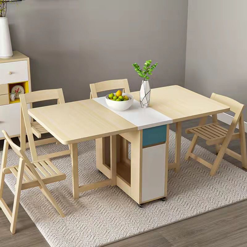Modern Folding Dining Table Set 1/2/3/5 Pieces Dining Set for Home Use