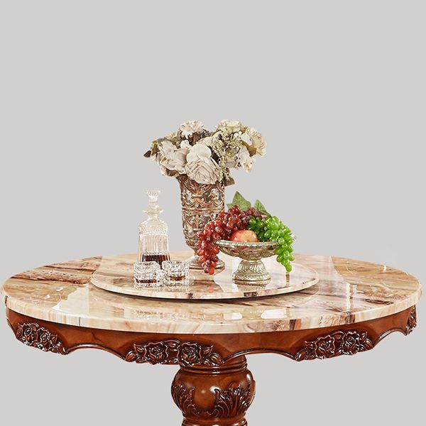 51.18'' Vitoria Round Shape Table Kitchen Dining Table with Pedestal Base