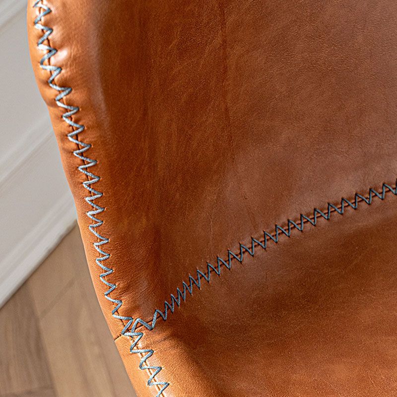 Scandinavian Footrest Living Room Stool Matte Finish PU Leather Barstool