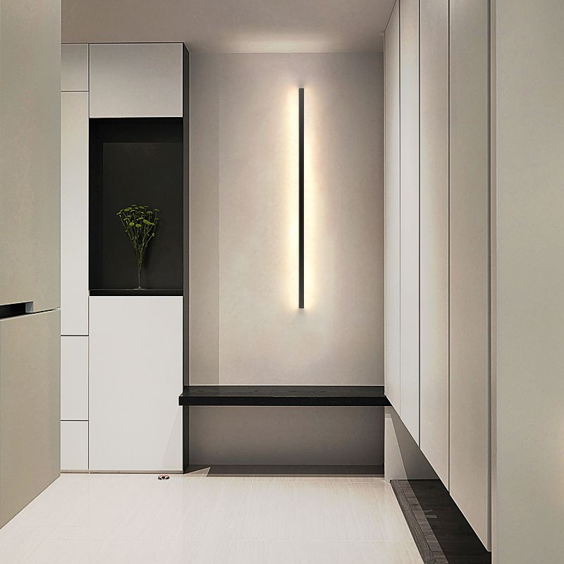 Forme linéaire Murale Murce MODERNE STYLE MODERNE 1- Éclairage mural léger en noir