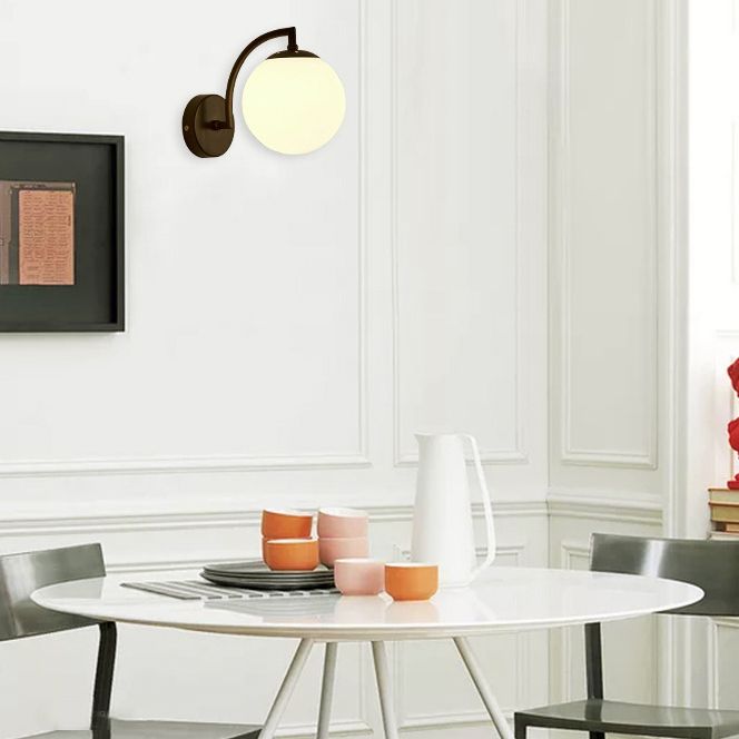 Modern Wall Lamp Glass Shade Wall Vanity Lights for Powder Room Washroom