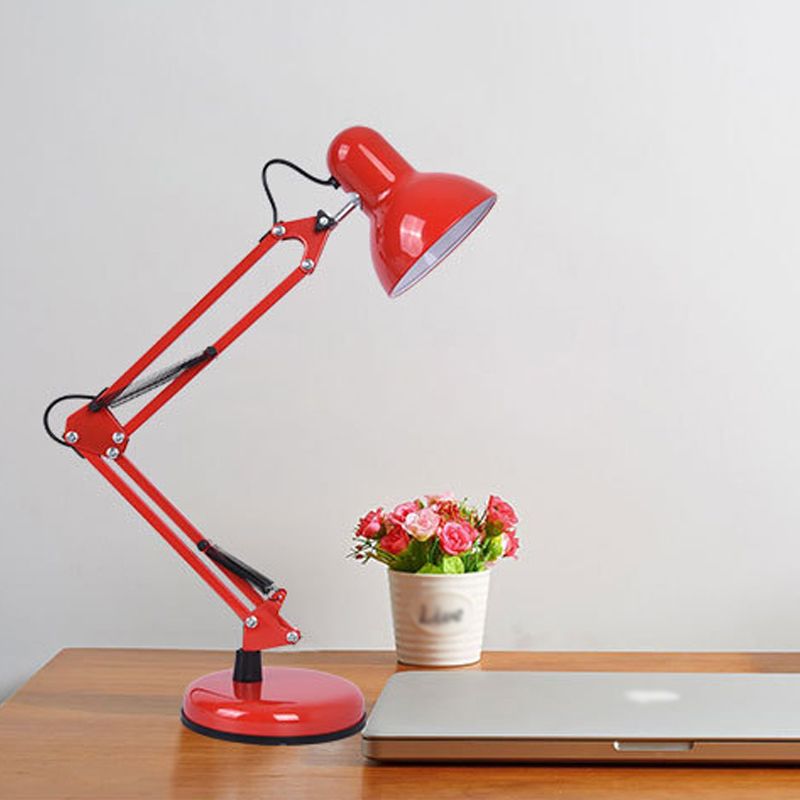 Macaron Adjustable Table Lamp 1-Light Desk Light with Iron Shade for Bedroom