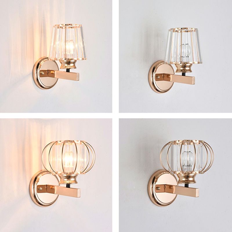 Crystal Wall Lights Modern Style 1 Light Wall Sconce for Bedroom