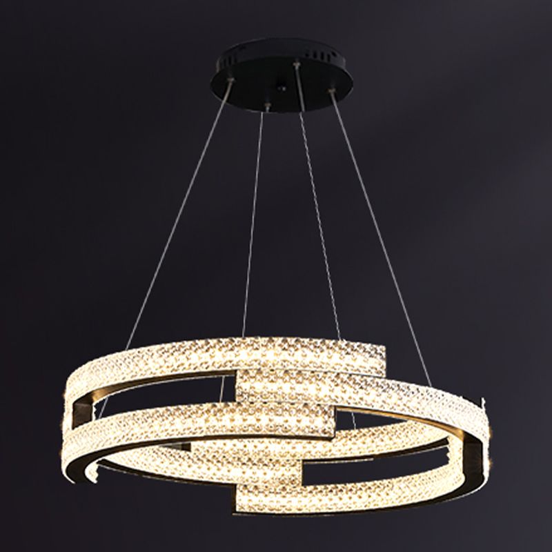 Nordic Style Circle Chandelier Metal LED Chandelier Pendant for Dining Room