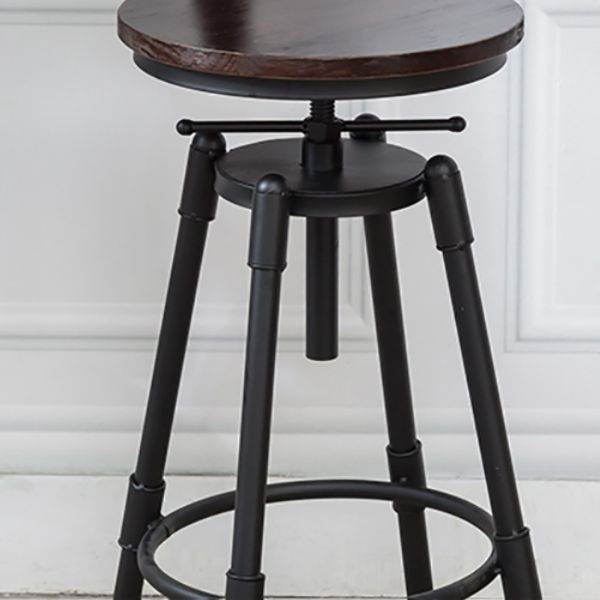 Modern Rotatable Counter Stool Iron Bar Stool with Seat and Pedal