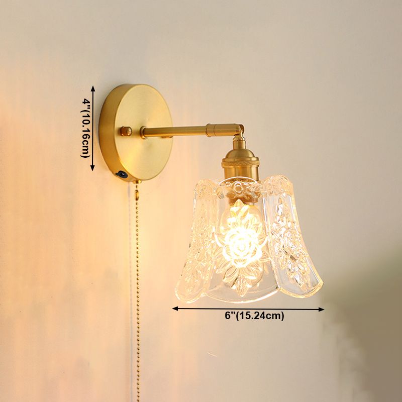 Lampada da parete geometrica in stile industriale vetro 1 a parete leggera illuminata