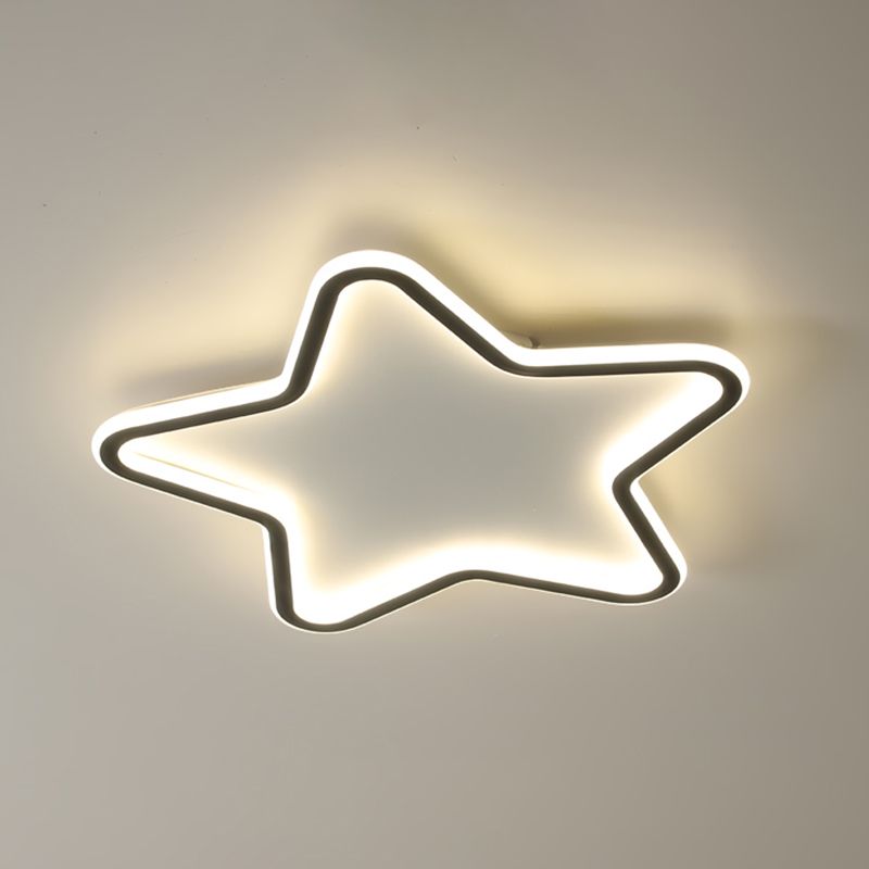 Frosted Aluminium LED Flush Mount in Modern Creative Style Silicone Starry Ceiling Light for Bedroom