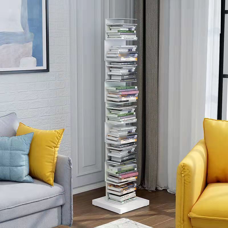 Invisible Bookshelf Open Back Contemporary Style Bookcase for Home and Office