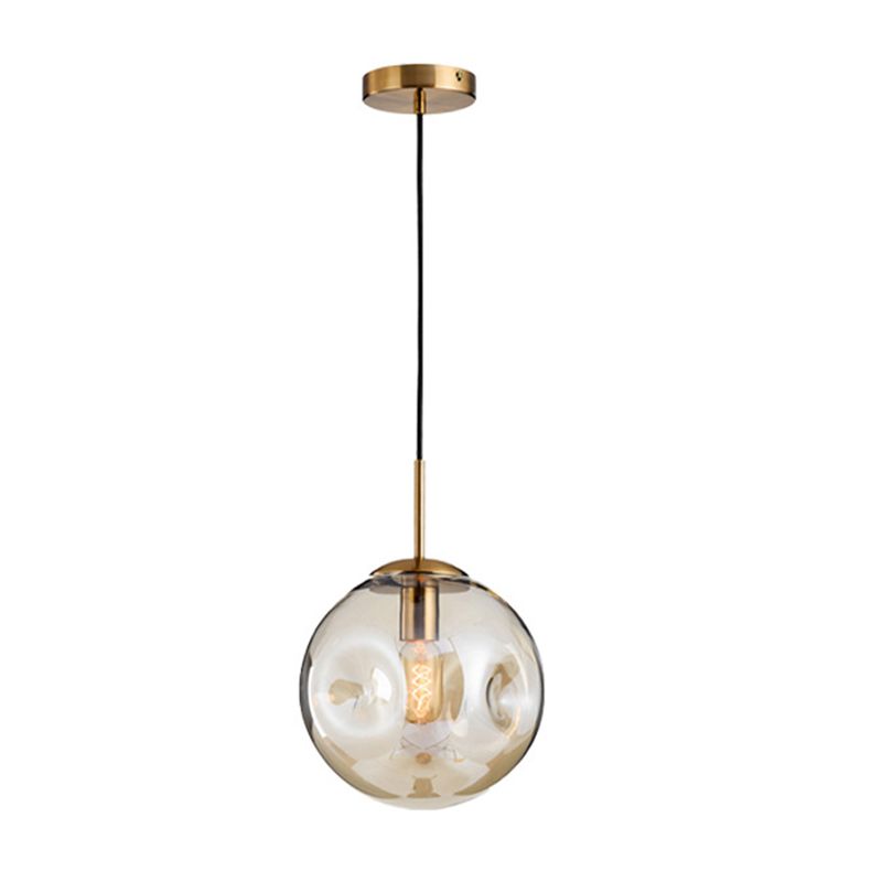 Creative Concave Design Globe Hanging Light 1-Light Nordic minimalisme Transparency Glass Suspension Lampe