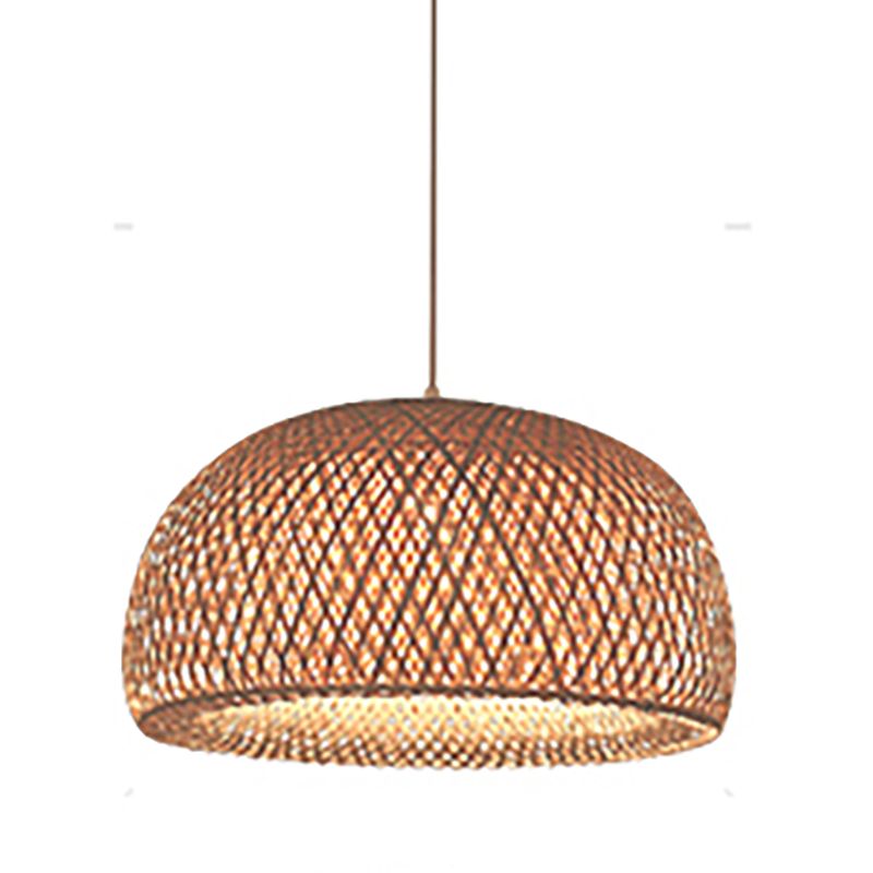 Contemporary Hanging Light Rattan Pendent Lighting Fixture for Dining Room