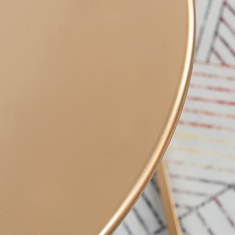 Mid-Century 19.6" Tall Round Top Side Table Metal Frame End Table