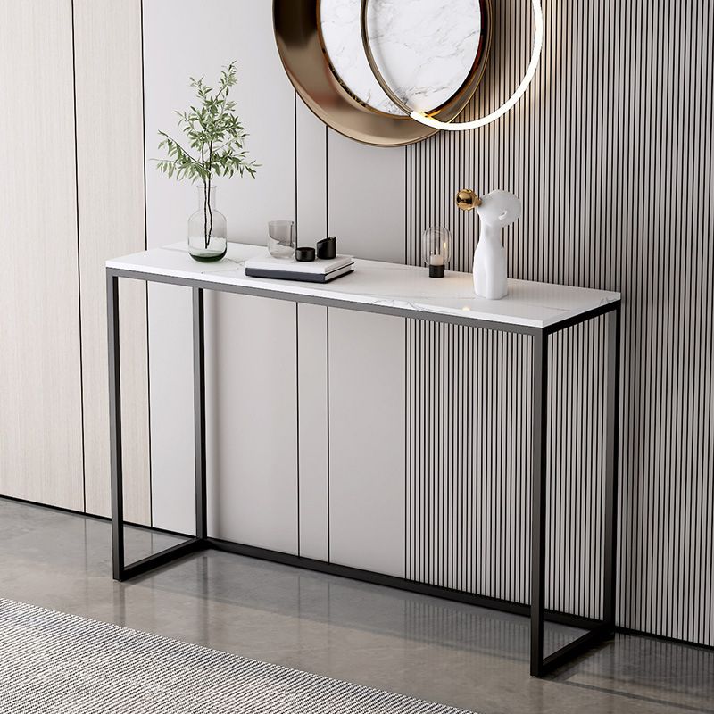 11.8 Inch Wide Console Table Rectangle Metal Contemporary End Table