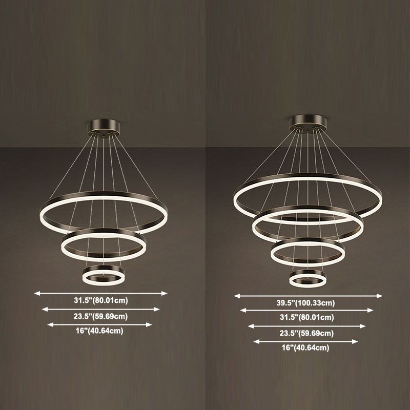 Lámpara colgante de techo de lámpara colgante de múltiples capas para el salón