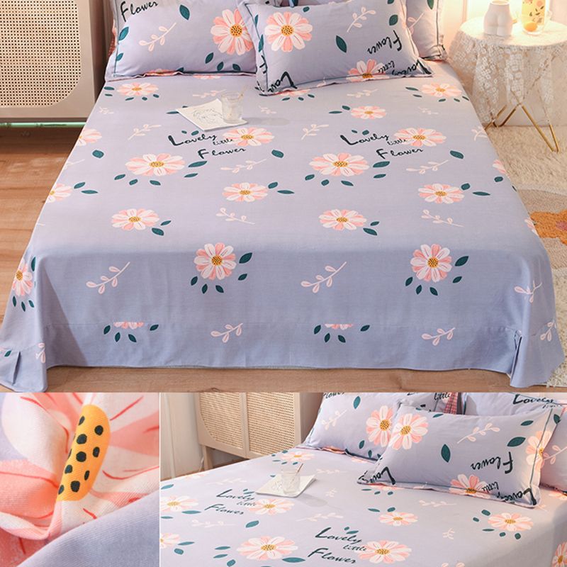 Sheet Sets Cotton Cartoon Printed Wrinkle Resistant Super Soft Breathable Bed Sheet Set