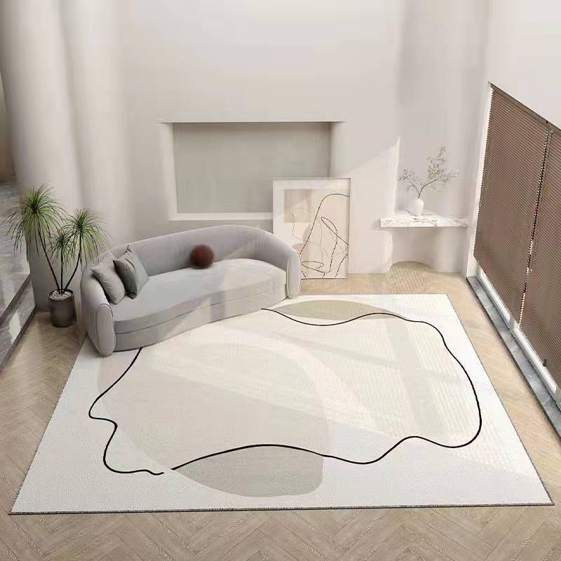 Rapis de couleur de couleur orange Polyester tapis lavable moderne pour décoration intérieure