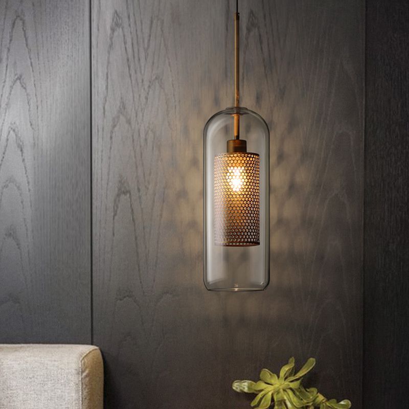 Glass Hanging Pendant Light Minimalist Dining Room Ceiling Hanging Light