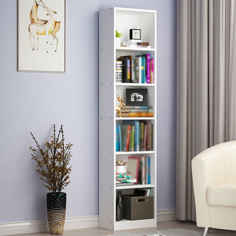 Modern Style Bookcase Closed Back Rectangular Shelf Bookcase for Study Room