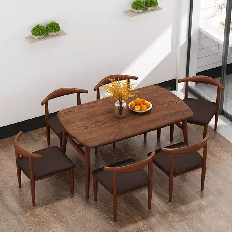 Modern Style Wood Dining Table 4 Legs Dining Table for Dining Room