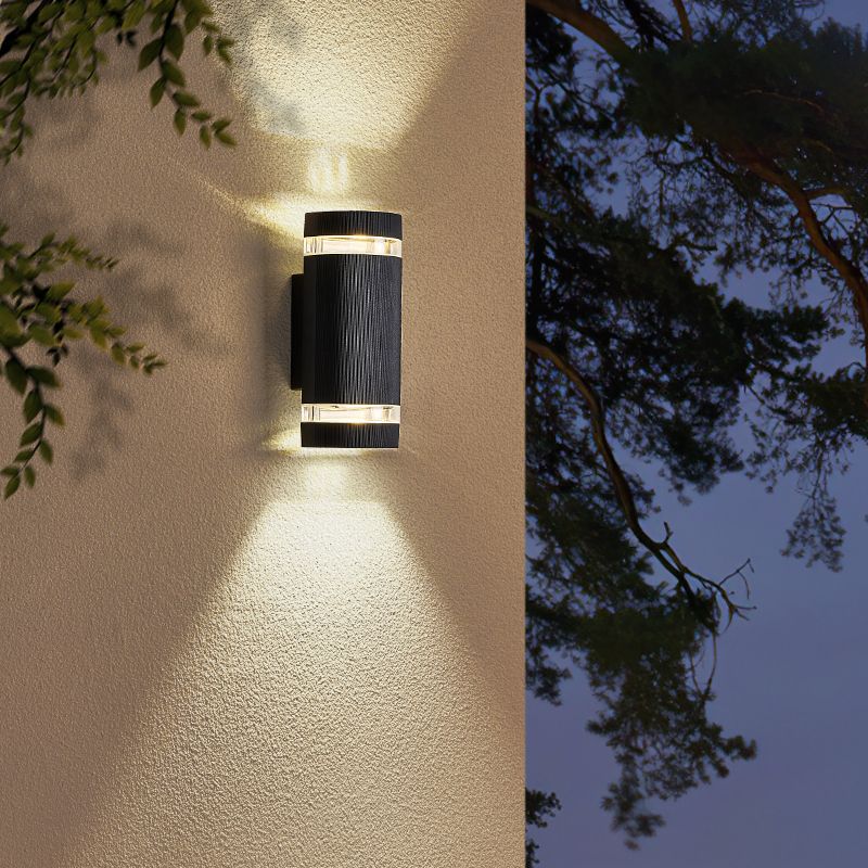 Modern Wall Sconce Geometric Shape Wall Light with Metal Shade for Courtyard