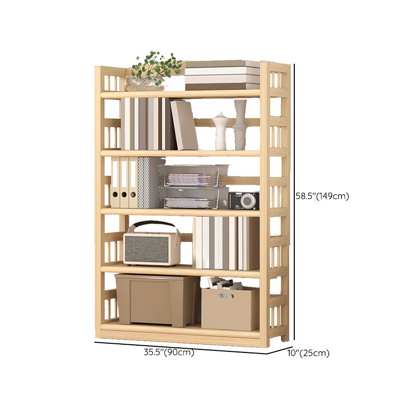 Pine Natural Chest Contemporary Rectangle Accent Chest with Shelves