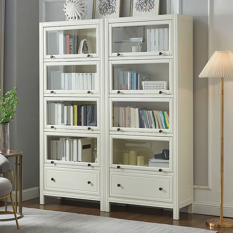 Modern Style Closed Back Standard Bookshelf Wooden Bookcase for Study Room