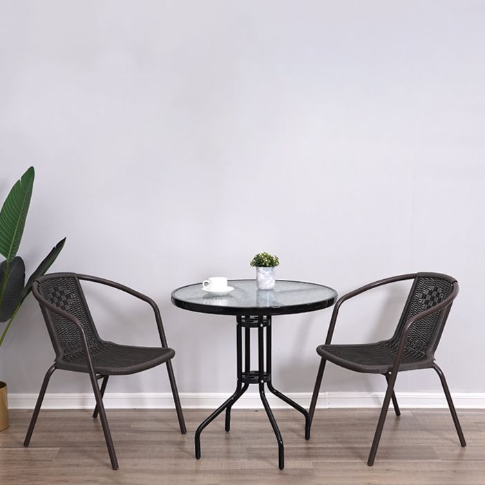 Glas transparenter Esstisch Einfachheit 4 -Beintisch für Esszimmer