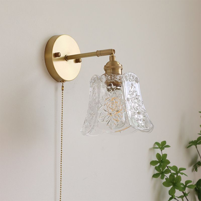 Lampada da parete geometrica in stile industriale vetro 1 a parete leggera illuminata