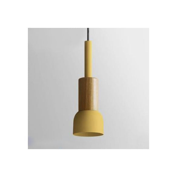 A barile/cupola/cono sospensione in metallo a sospensione modernismo 1 luce bianca/gialla/verde appesa luce soffitto