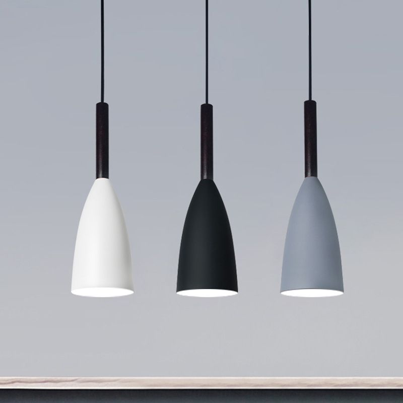 Cone Macaron Pendant Light in Modern Creative Style Lacquered Aluminium Hanging Lamp
